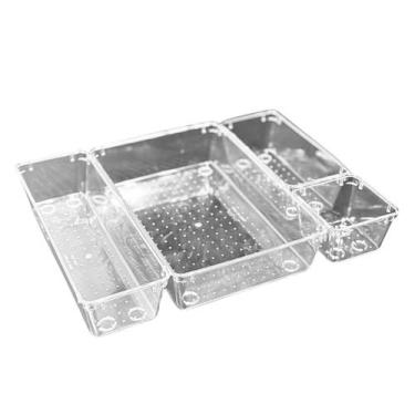 Imagem de Jogo com 4 Cestos Organizadores Multiuso em Plástico PET - Clink