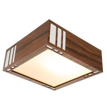 Imagem de Luminária Decorativa Madeira Plafon Madeiro Mirror 30cm - CREATUS, Pau