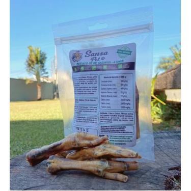 Imagem de Pe de Galinha Natural Desidratado 4 Unidades Anti Estresse Petisco - S