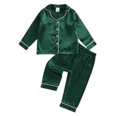 Imagem de Conjunto de pijama Multitrust Baby Silk de manga comprida para meninas