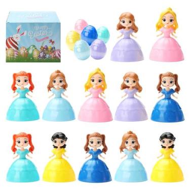 Imagem de Brinquedos de princesa pré-cheios de ovo de páscoa, 12 unidades para c