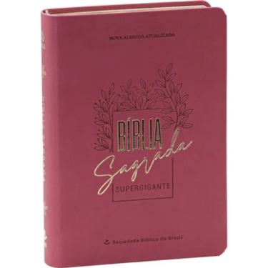 Imagem de Bíblia Sagrada NAA Nova Almeida Atualizada Letra Supergigante Luxo Rosa