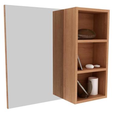 Imagem de Espelheira Para Banheiro 3 Nichos Bn3609 Amendoa