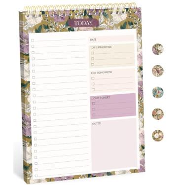 Imagem de Bloco de notas para fazer – Caderno de lista de tarefas para trabalho com 52 folhas, agenda diária sem data, perfeito para tarefas diárias e definição de objetivos, bloco de notas adequado para