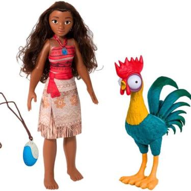Imagem de Boneca Moana Grande Original 55cm + Galo Moana - Cotíplas
