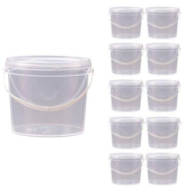 Imagem de Balde Para Alimentos Com Tampa Lacre Vedante 10 Pçs