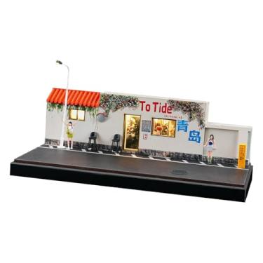 Imagem de Dynwave Vitrine para Miniaturas de Carros em Escala 1/64 com Rodas em Miniatura, Diorama Realista de Rua para Decoração de Casa, Balcão ou Loja.