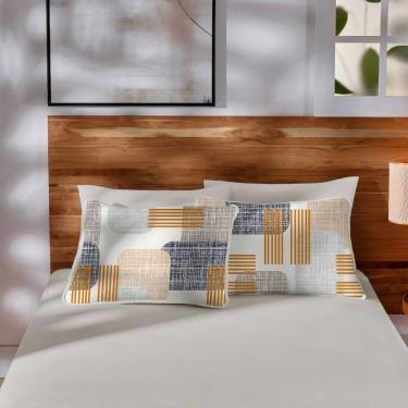 Imagem de Jogo De Cama Malha Casal Estampado Vivaldi 100% Algodão 03 Peças York Perola