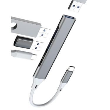 Imagem de Adaptador USB C Hub multiportas divisor de porta de carregamento (4 em 1) tipo C OTG 3.0 estação de ancoragem para Apple MacBook para iPhone 17 16 para iPad, laptop, dongle, extensor, conversor e