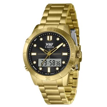 Imagem de Relógio X-Watch Masculino Xmgsa012 P1Kx Dourado Anadigi