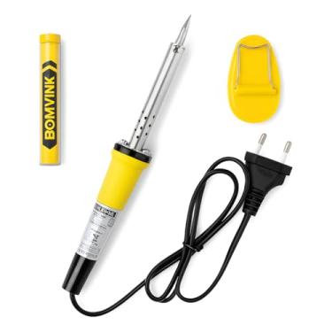 Imagem de Ferro de Soldar Profissional 60W 220V - Aquecimento Rápido com Suporte e Fio de Solda Certificado INMETRO Ideal para Eletrônica, Reparos, Placas e Cabos – Leve e Ergonômico