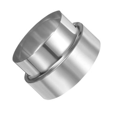 Imagem de PATIKIL Conector redutor de adaptador de exaustão de 13 cm ID para 11 cm OD, acoplador de duto redondo universal de aço inoxidável para aquecedores de água, fogões de madeira, lareiras, acampamento