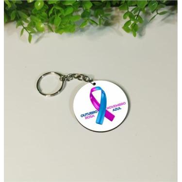 Imagem de Chaveiros Personalizados em MDF - Outubro Rosa e Novembro Azul (Modelo