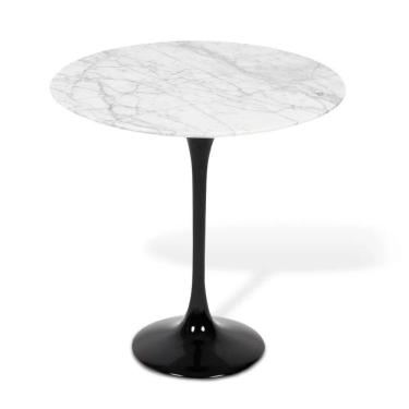 Imagem de Mesa Saarinen Lateral Carrara 51cm - Base Preta