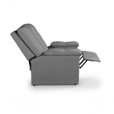 Imagem de Poltrona Reclinável Lisboa Papai Mamãe Amamentação Suede Cinza 380