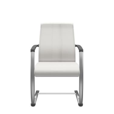 Imagem de Cadeira Suprema Aproximação Cromada Dunas Branco