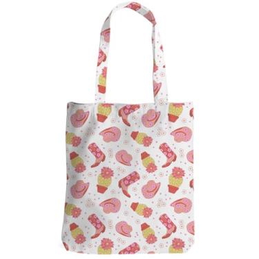 Imagem de XLRSDF Sacola Western Decor para mulheres Western Stuff Presentes para mulheres, sobrinha, reutilizável, compras, compras, compras, compras, compras, compras, Natal,, Chapéu de bota ocidental 259