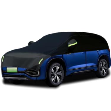 Imagem de Guuffe Capa para metade do carro para para-sol, metade do carro, capa de neve, impermeável, universal, preta, 210T com algodão (SUV)