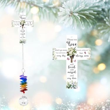 Imagem de GIFTELIX Enfeites de Natal – Presente de luto para a perda do ente querido – Enfeite de Natal – Lembrança do Céu – Presente de Luto para Mãe, Pai, Irmãs, Irmãos – Pendurado Suncatcher Decoração de
