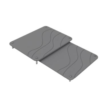 Imagem de ＫＬＫＣＭＳ Conjunto de 2 Organizadores de Pia com Tapete de Secagem em Pedra, cinza