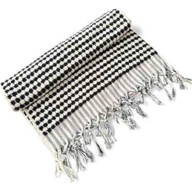 Imagem de muslin babies Toalhas de mão de algodão turco - Toalhas macias e macias altamente absorventes para cozinha e banheiro (preto)