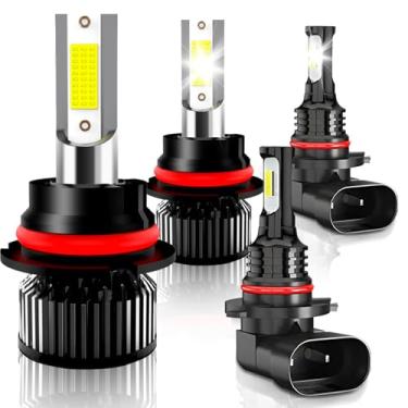 Imagem de KAUNBAST Compatível com lâmpadas 1997 1998 1999 2000 2001 2002 2003 Ford F150 F250 F350 F450, 9007 HB5 farol alto baixo 9006/9145, kit combo 6500K Plug n Play, 4 - Pacote