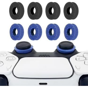 Imagem de 8 Pack Precision Rings for PS4/5, Precision Rings for Xbox, Compatible with Xbox Controllers Accessories–Control with Soft Silicone Rings – Compatible with Fortnite & FPS Games，Black+Blue