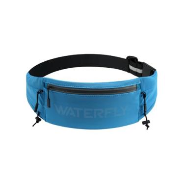 Imagem de WATERFLY Pochete de cinto de corrida: bolsa de cintura respirável com 3 bolsos para homens e mulheres, suporte de telefone para exercícios, fitness, serve para todos os telefones - Cinto de corrida de