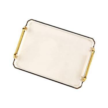 Imagem de Recipiente para servir perfume, frutas, joias, sushi, otomano, cosméticos, acrílico, transparente, festa, banheiro, comida, lanche, cabo de prato para casa, bandeja de cuake, vaidade com bandeja de