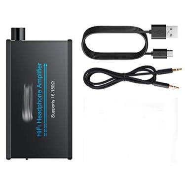 Imagem de Amplificador de fone de ouvido HiFi 16-300Ω 3,5 mm AUX interruptor de ganho de dois estágios amplificador portátil para computador celular
