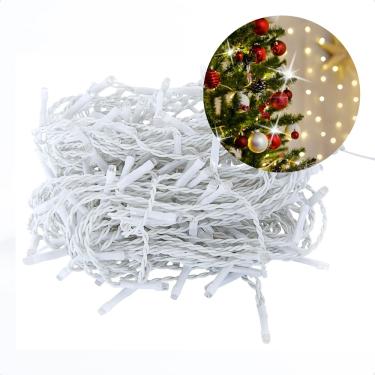 Imagem de Cordão Luminoso Pisca Pisca Led Flash 100 Leds 3000K+6500K Branco Taschibra 110V