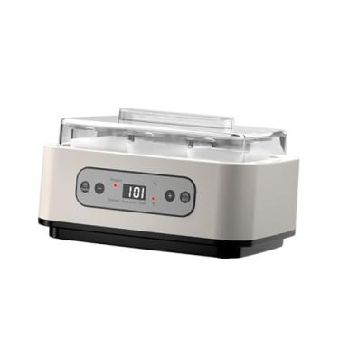Imagem de Baoblaze Iogurteira doméstica, fácil de usar, com temperatura constante e 6 potes de vidro, ideal para fazer natto, máquina de iogurte automática profissional.