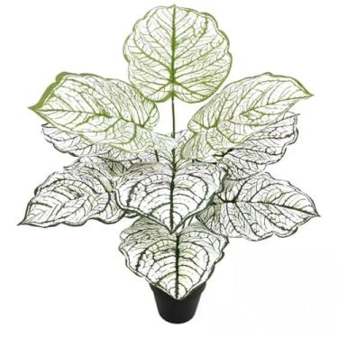 Imagem de Árvore Artificial 60cm com 12 Folhas – Planta Decorativa Realista para Casa, Escritório e Eventos