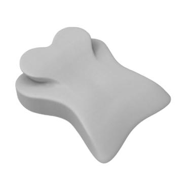 Imagem de WeiLaiKeQi Travesseiro grande com apoio para as costas e capa removível e lavável, almofada de cunha para cama, travesseiro para decúbito ventral, Cinza Claro