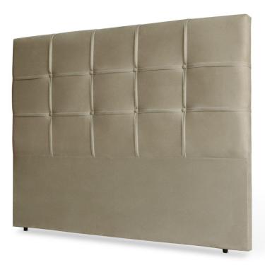 Imagem de Cabeceira Estofada Box Casal Queen Size 160cm Bege Escuro