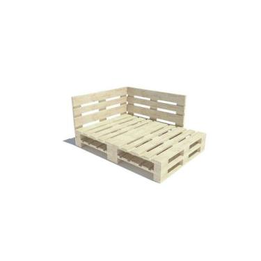 Imagem de Sofá De Canto Euro Pallet 120 x 160 cm - Móvel Sustentável - PALLET SP