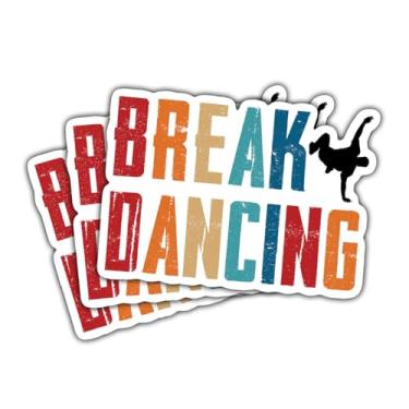 Imagem de Adesivo de dança de break, decalque de vinil retrô hip hop para adolescentes, adultos, crianças, laptop, carro, garrafa de água, caderno, scrapbook, fãs de estúdio de dança, amantes de breakdance