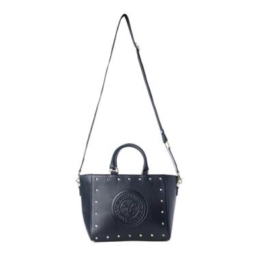 Imagem de Myra Bag Bolsa feminina de couro genuíno Yellowstone - Valley Soul Studded and Embossed Western Tote Bag, alça transversal, Cinza, 8.5" x 15" x 4"