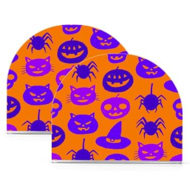 Imagem de Wassud Porta-guardanapos de acrílico para gatos de Halloween, dispensador de guardanapos de papel moderno em forma de U para mesa, cozinha, sala de jantar, bancada 2 peças (comporta 50-60 guardanapos)