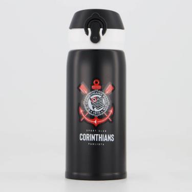 Imagem de Garrafa Térmica Corinthians Flip 300ML Preto-Unissex