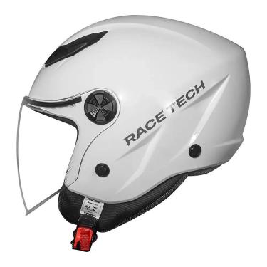 Imagem de Capacete Race Tech Play Monocolor Branco Brilhante