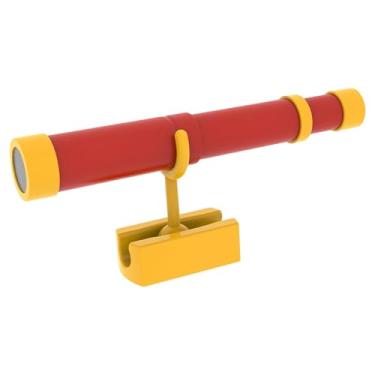 Imagem de Fenteer Telescópio Monocular Pirata Retrátil para Crianças, Acessório para Parque Infantil, Luneta Pirata para Estrutura de Escalada, Presente para Crianças a, Vermelho E Amarelo