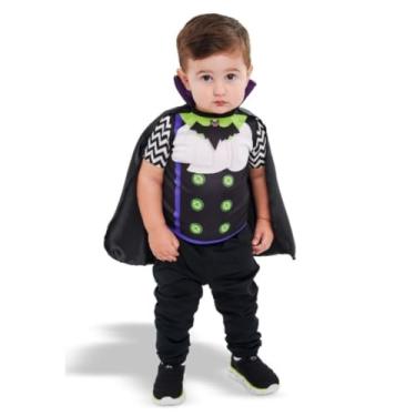 Imagem de Fantasia Vampiro Bebe Halloween de Luxo Com Jabo e Capa