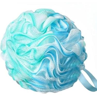 Imagem de 1 esponja de banho, bolas de bucha de chuveiro de 50 g/75 g, esponja corporal de espuma de malha, extra grande, fácil de ensaboar, para limpeza e esfoliação corporal (Gradient04)