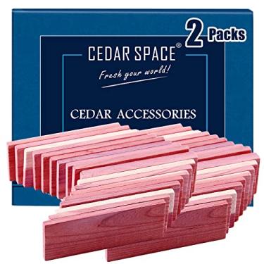 Imagem de Cedar Space Blocos de cedro para armazenamento de roupas, 2 pacotes 100% de blocos de madeira vermelha aromática, tábuas de cedro, acessórios de cedro para armazenamento de armários