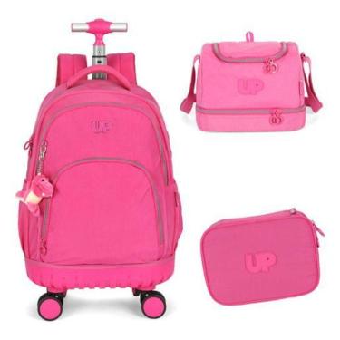 Imagem de Kit Mochila Com Rodinhas Duplas 360 Crinkle Tactel Up4You