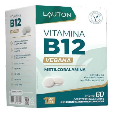 Imagem de LAUTON Vitamina B12 Metilcobalamina Com 60 Capsulas-Unissex