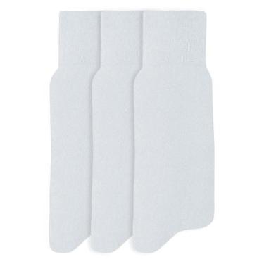 Imagem de Kit 3 Meias Mash Social Cano Longo Algodão Lisa Masculina 231.05, Bran