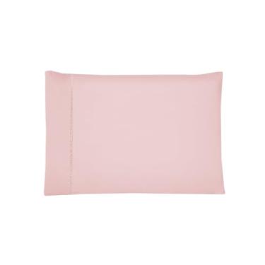 Imagem de Kit 2 Fronhas ponto Palito, Rosa, 50x70cm, Micropercal 300 Fios, Toque Acetinado Macio, Fechamento Envelope, Fácil de Cuidar