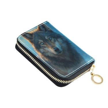 Imagem de Carteira masculina bonita com zíper e bloqueio de RFID à prova de digitalização e bolso para moedas